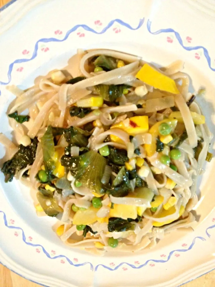 Summer Veggie Fettucini|http://melissasmenu.wordpress.com/さん