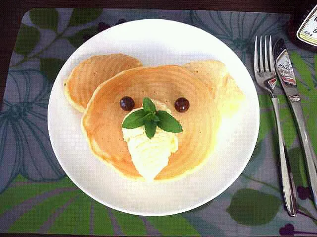 コアラパンケーキで朝ごはん|もんちっちさん