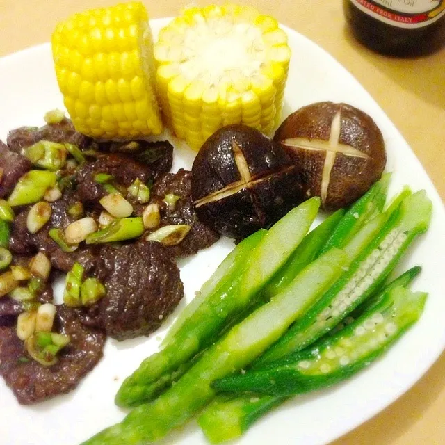 茹で夏野菜と鹿焼き肉|じゅんさん