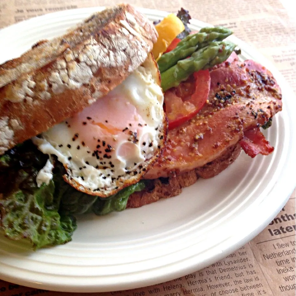 KumonSasaさんのマスタードソース♡  厚切りベーコンversion( •ॢ◡-ॢ)-♡|あきさん