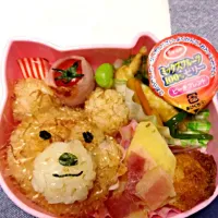 Snapdishの料理写真:フワフワくまさん弁当★|まえだまきさん