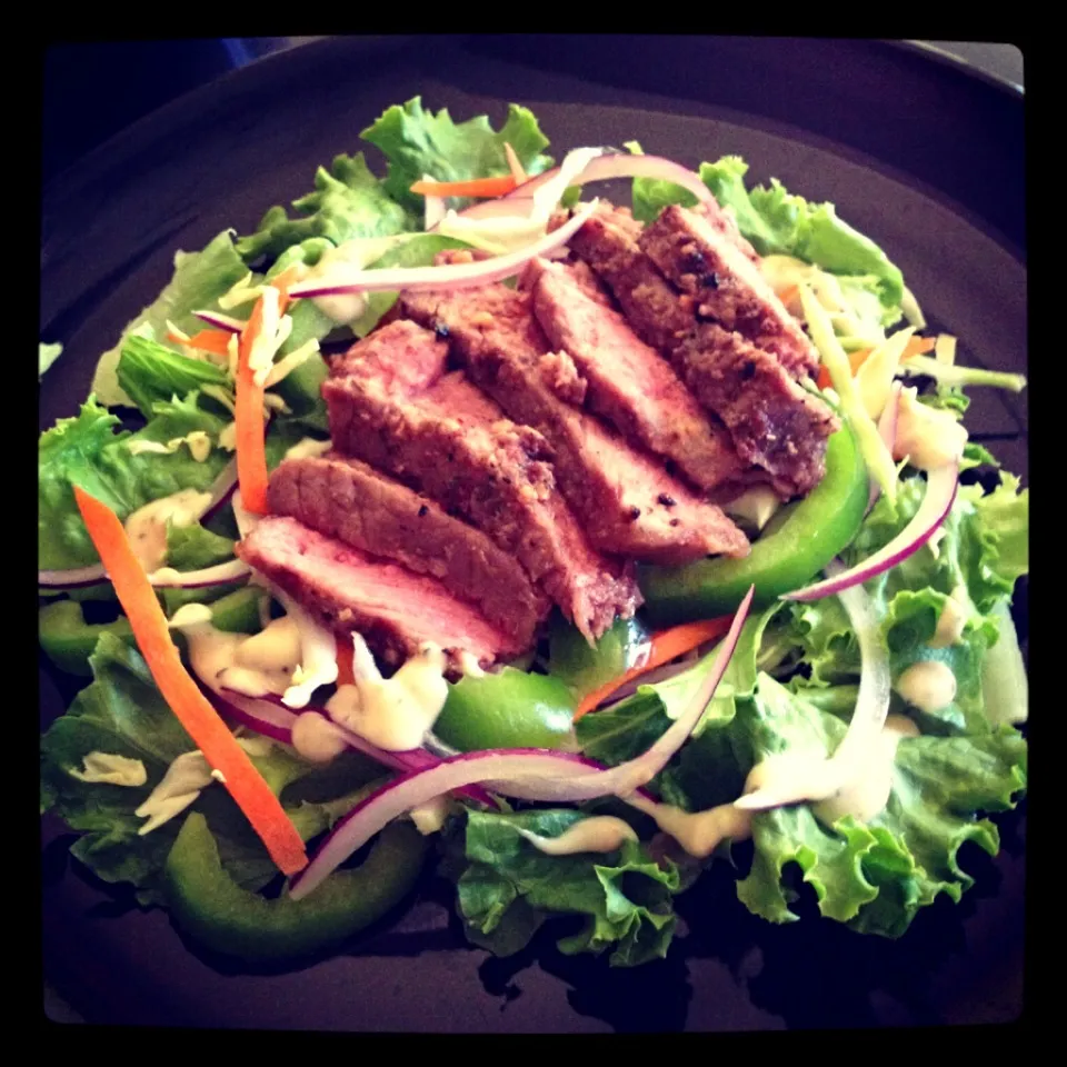 Steak Salad with Pepper Caesar dressing|Mrs. Beagleさん