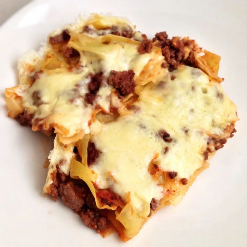 Snapdishの料理写真:Lasaña con Carne y Queso Manchego.|Loreleyさん