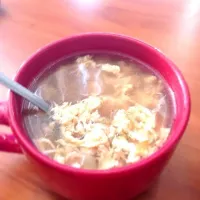 Egg drop soup with chicken|kanksha peddiさん