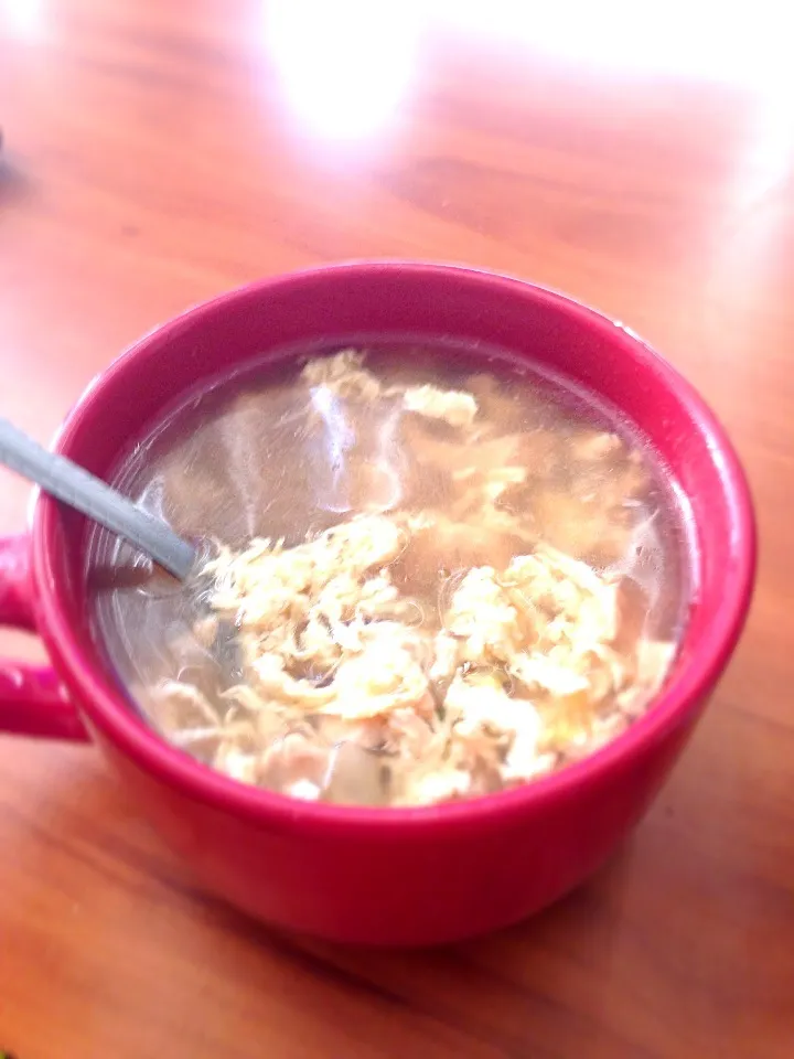 Egg drop soup with chicken|kanksha peddiさん