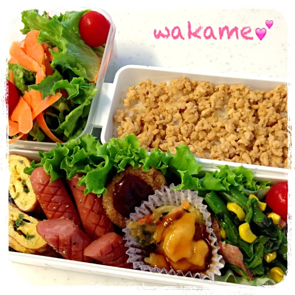 Snapdishの料理写真:旦那さんのお弁当٩(๑❛ᴗ❛๑)۶|wakameさん