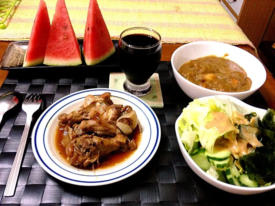 Snapdishの料理写真:アドボ ン マノック【フィリピン風鶏の醤油煮込み】|マニラ男さん