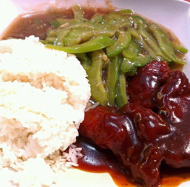 Snapdishの料理写真:Pork ribs with bittergourd rice|Catherine Shenさん