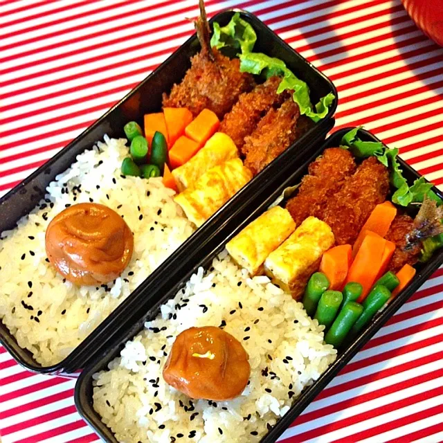 アジフライ弁当|かぶこさん