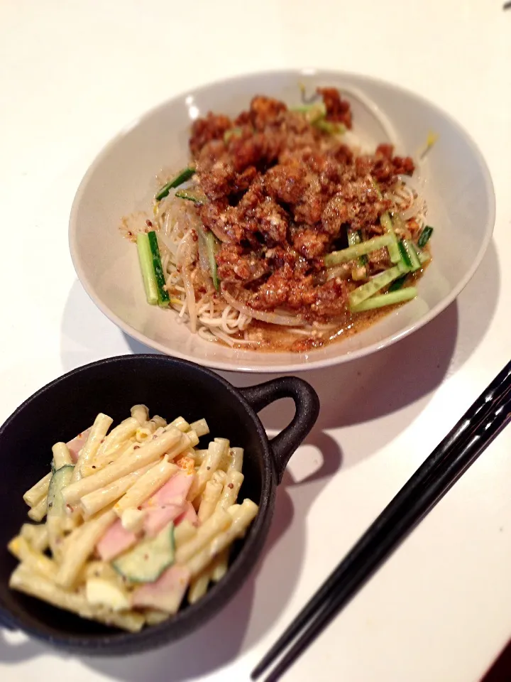 汁なし担々麺 そうめんで作ってみました（笑）|くろさん