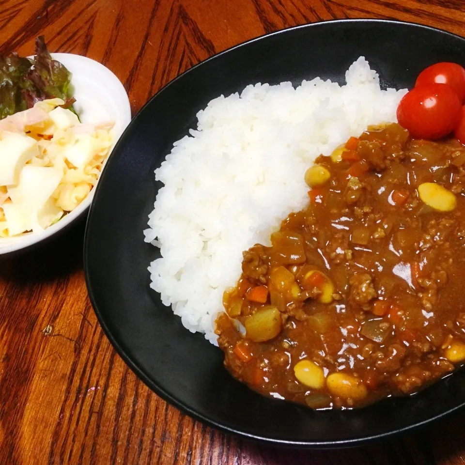 キーマカレー＆マカロニサラダ|robiさん