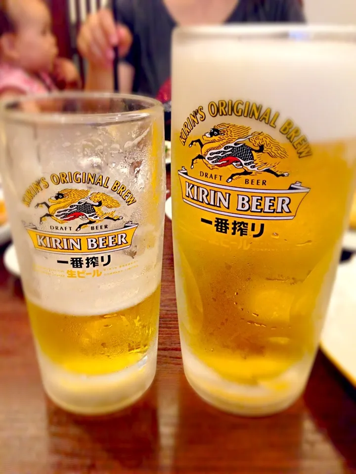 medium VS large beer mug 4 me🍻中と大ジョッキ|🌈Ami🍻さん