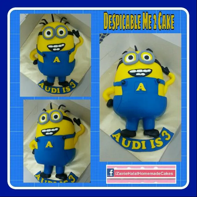 2D Despicable Me 2 adorable minion cake|Zainabさん