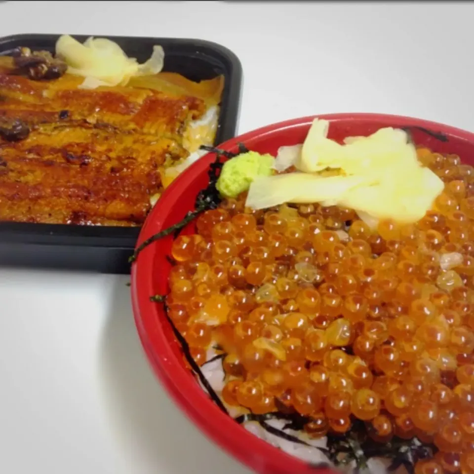 いくら丼に酢飯のうな丼！|shuさん