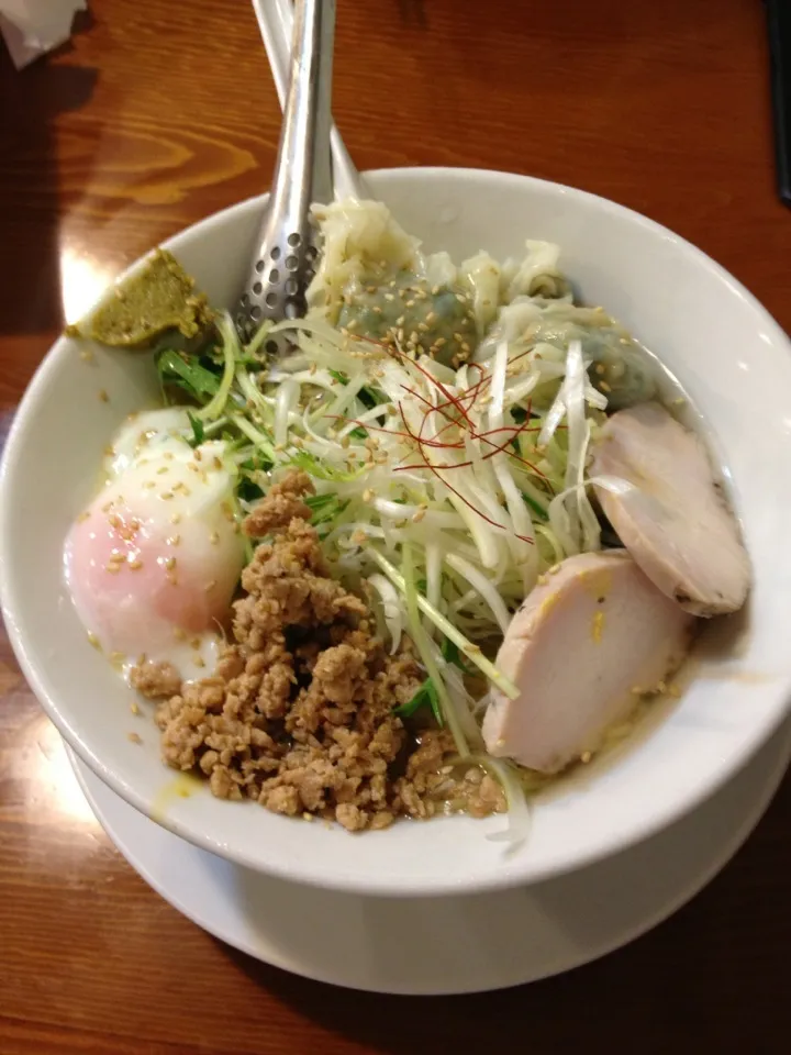 冷し雲呑、鳥ラーメン|おっちさん