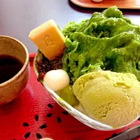 Snapdishの料理写真:抹茶かき氷！🍧|あすぴーさん