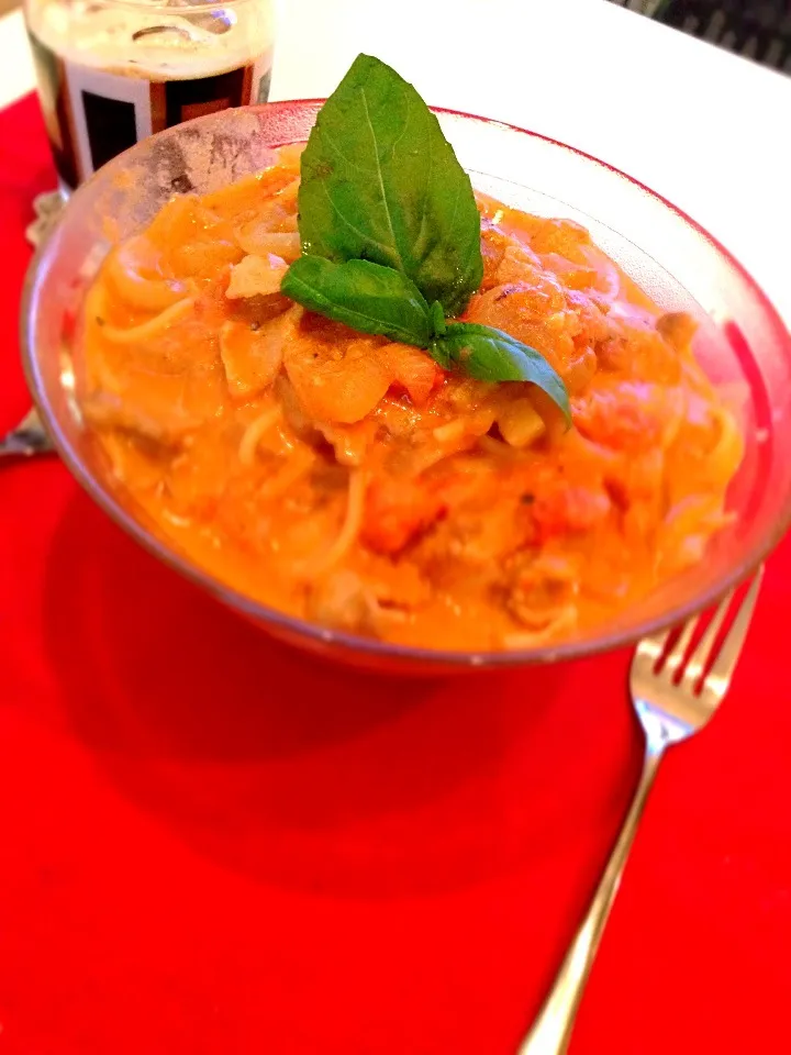 トマトクリームパスタ|くるみたんさん