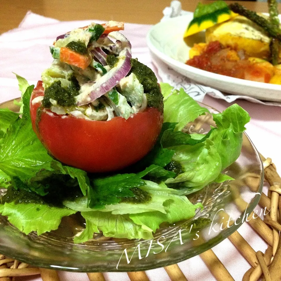 夏野菜サラダ🍅カップ|みさmamanさん