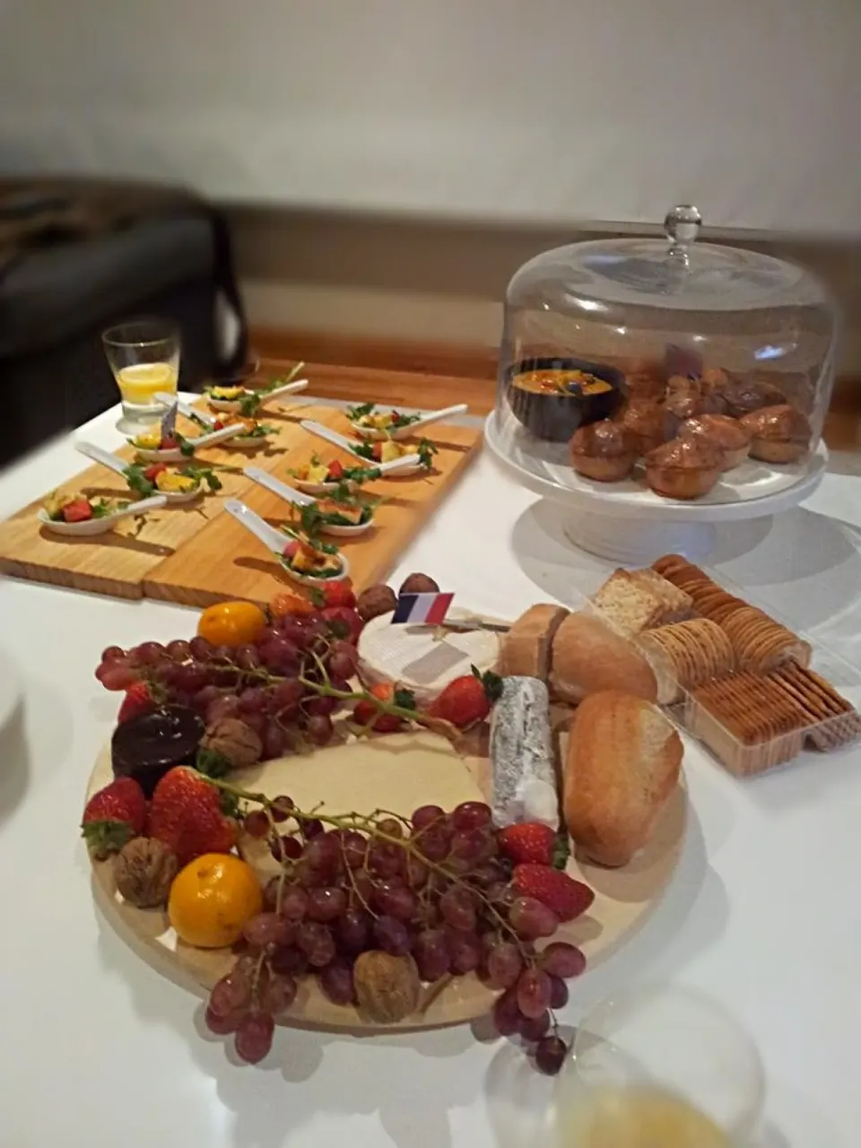 Cheese platter, pork pies and grilled haloumi with watermelon|kipper's kitchenさん