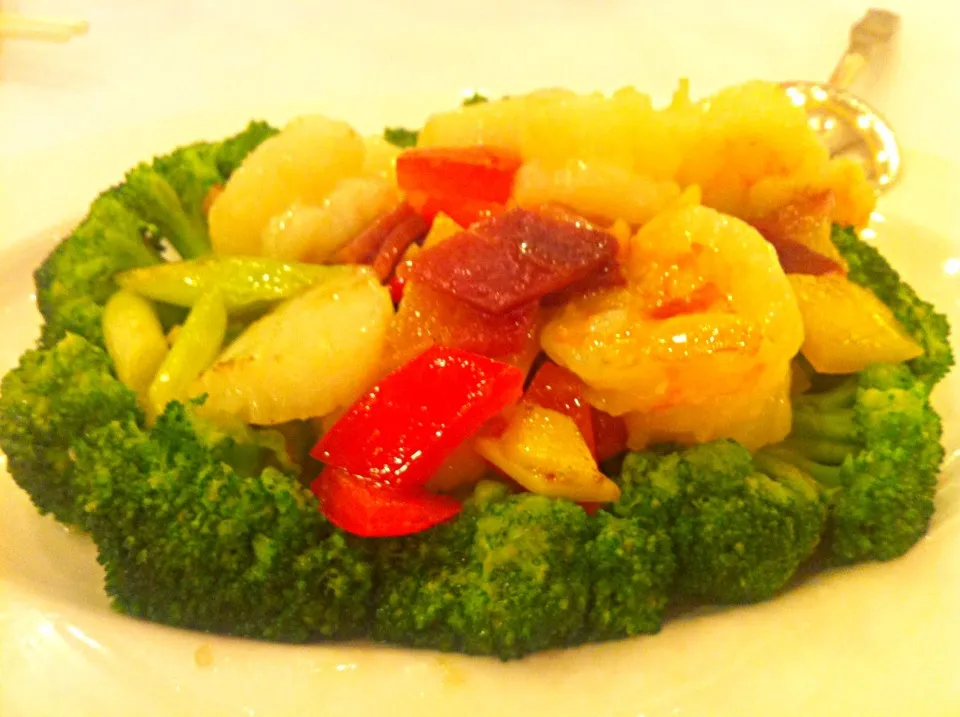 Sautéed prawn & scallop with vegetables|skyblueさん