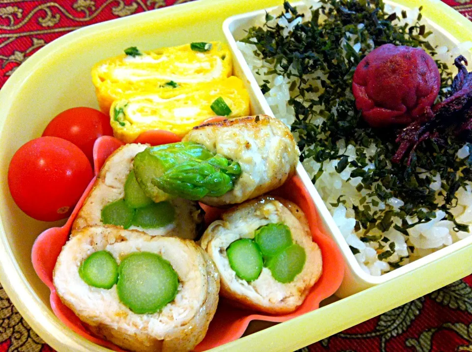 アスパラささみロール弁当|もえさん