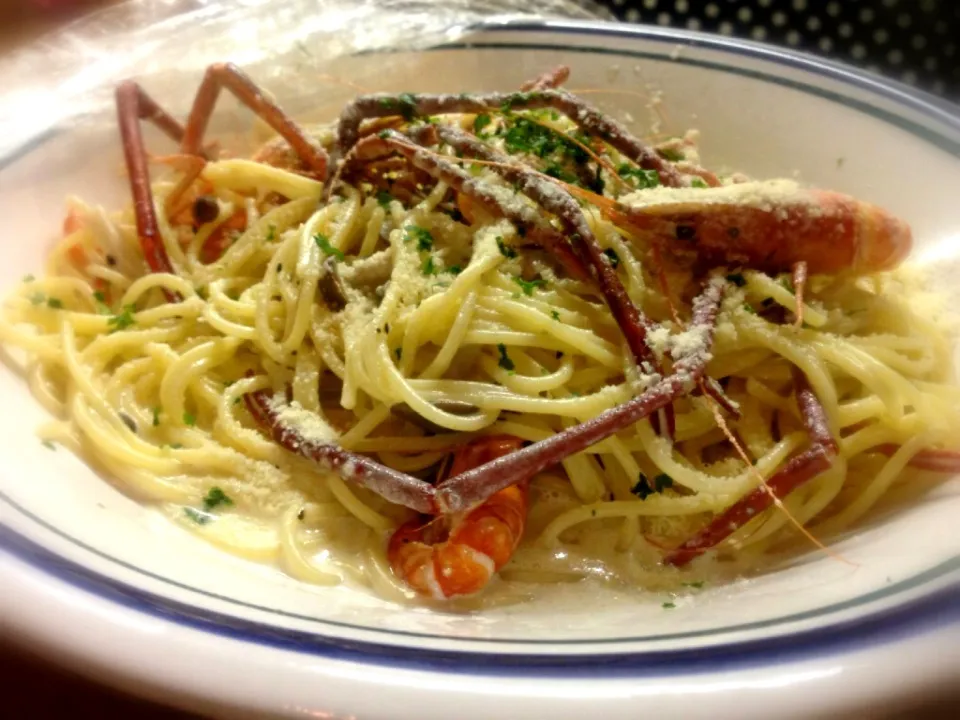 手長エビのクリームソースパスタ♪|tku🍅🍝🍜🍝🍜🍝🍅さん