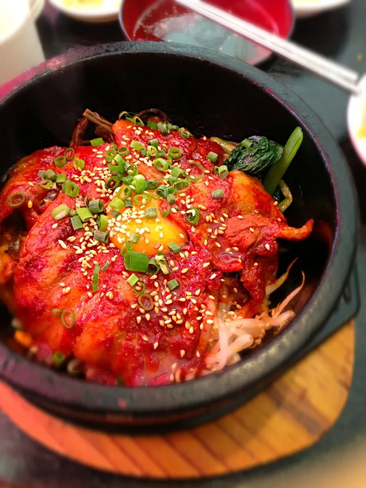 Korean stir fried spicy pork with rice|PhUnGさん