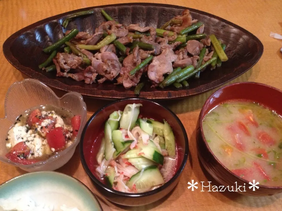 半分寝ながら作ったよ…晩ご飯(( _ _ ))..zzzZZ|Hazukiさん