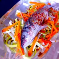 Sea bass with soy and veg|leanne lewisさん