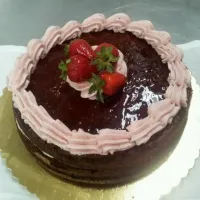 tarta de choco y fresa|Lala Dulces Tentacionesさん