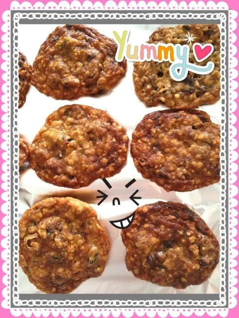 Oatmeal raisin choc chip cookies|Elaine Gohさん