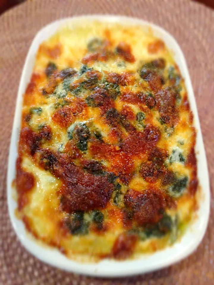 Baked Spinach with cheese|MuMu Bangkokさん