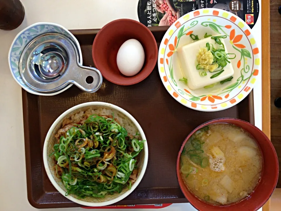 ねぎ玉牛丼•とん汁健康セット|ばーさんさん