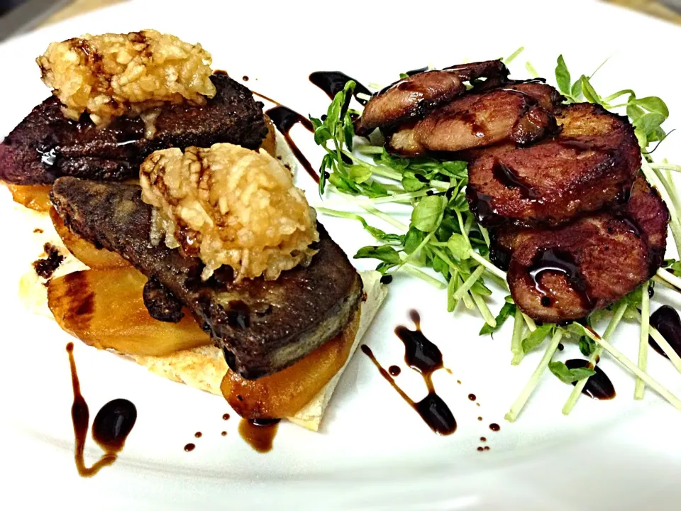 Snapdishの料理写真:Foie Gras with duck breast salad|Misstyさん