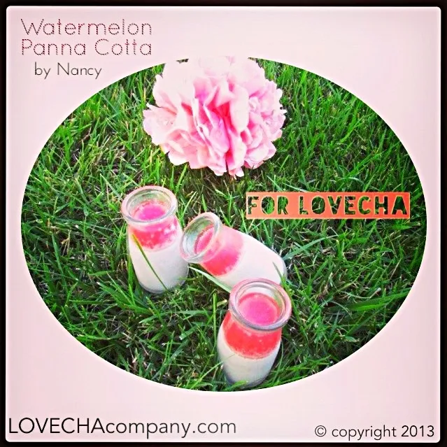 Snapdishの料理写真:Milk & fFresh Watermelon Panna Cotta w|LovechaCompanyさん