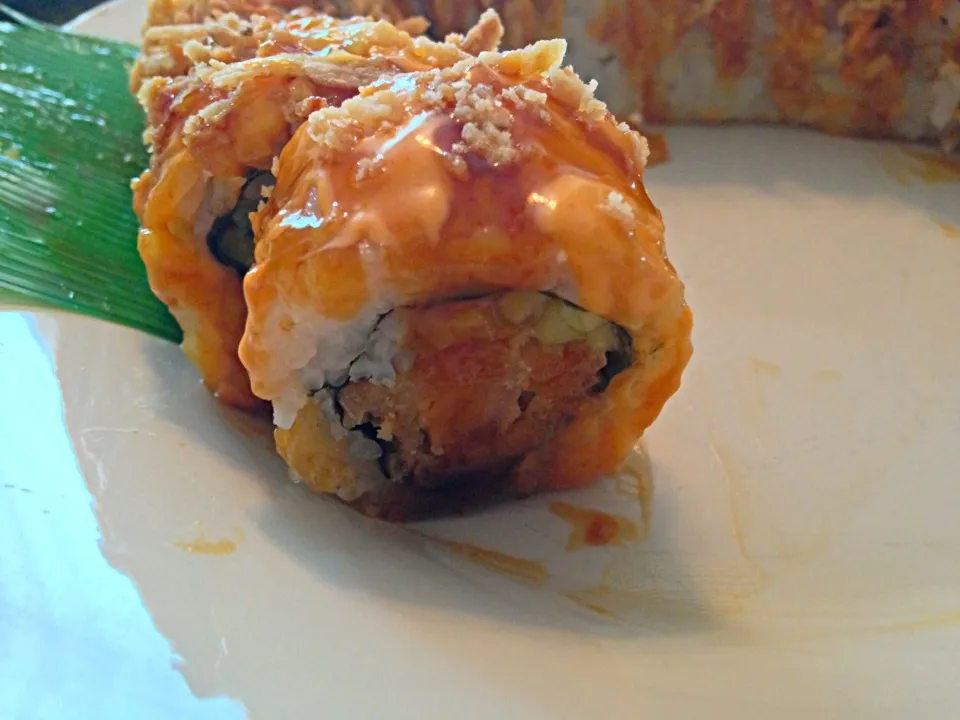 Spicy candied Jalapeño BBQ shrimp tempura roll|Gary Langerさん