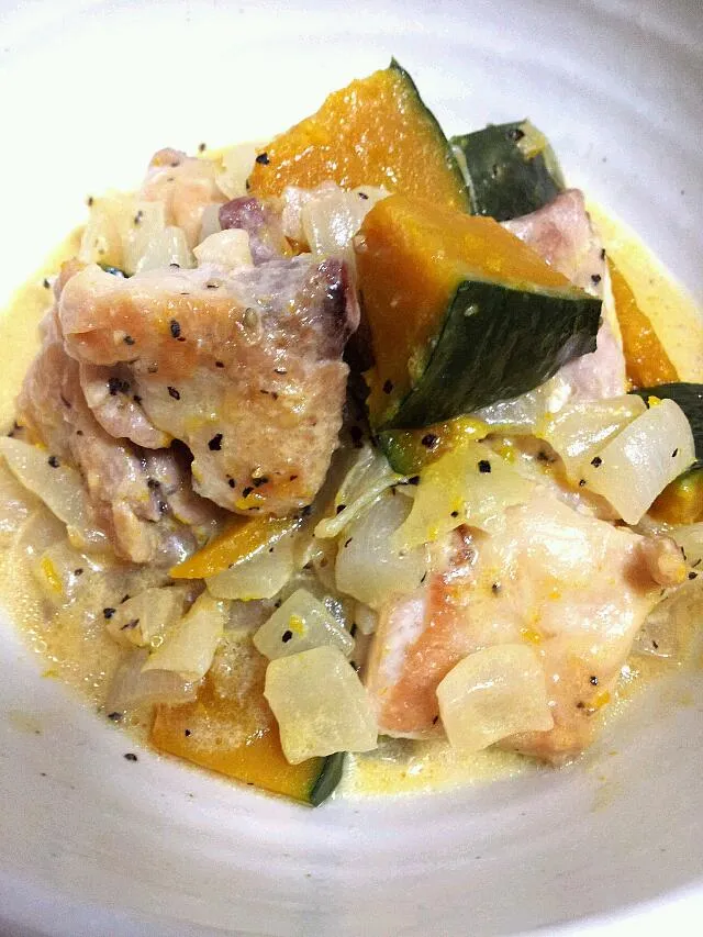 ローラの！カボチャと鶏もものクリーム煮|hmさん