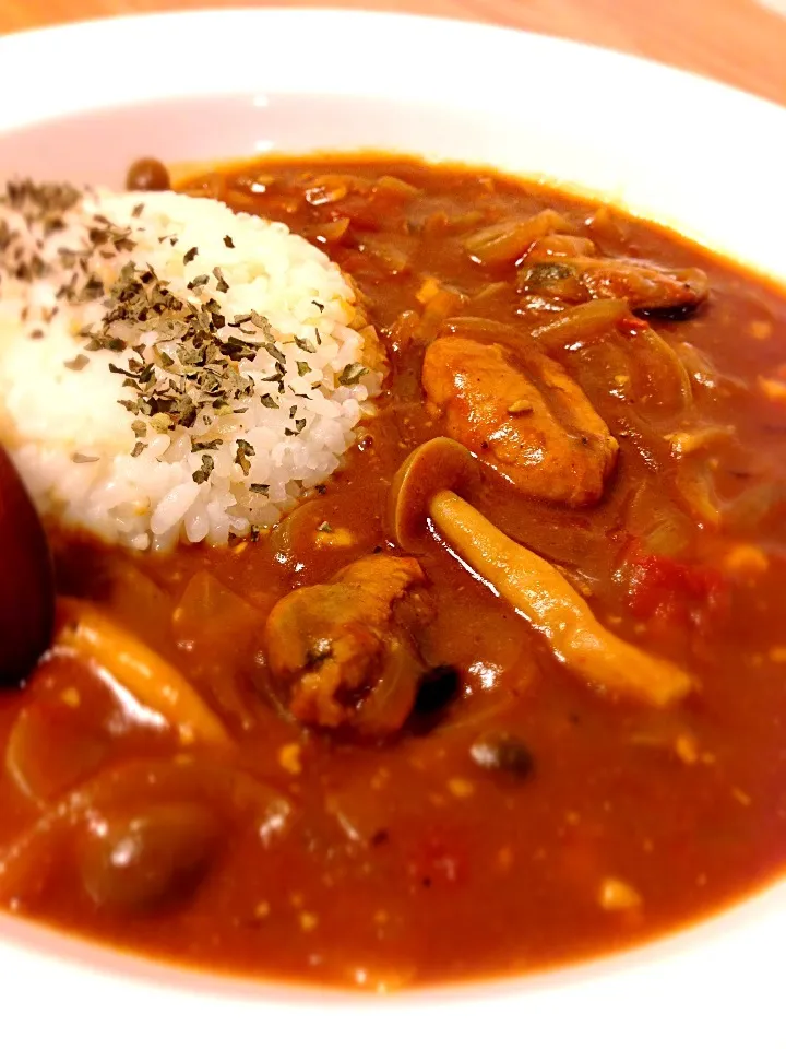 ムール貝トマト茸のカレー|ユキさん