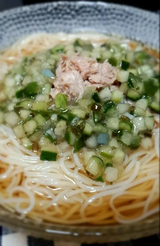 だしとツナのぶっかけそうめん|平原知宏さん