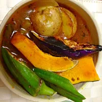 Snapdishの料理写真:夏野菜のスープカレー|おくおくさん