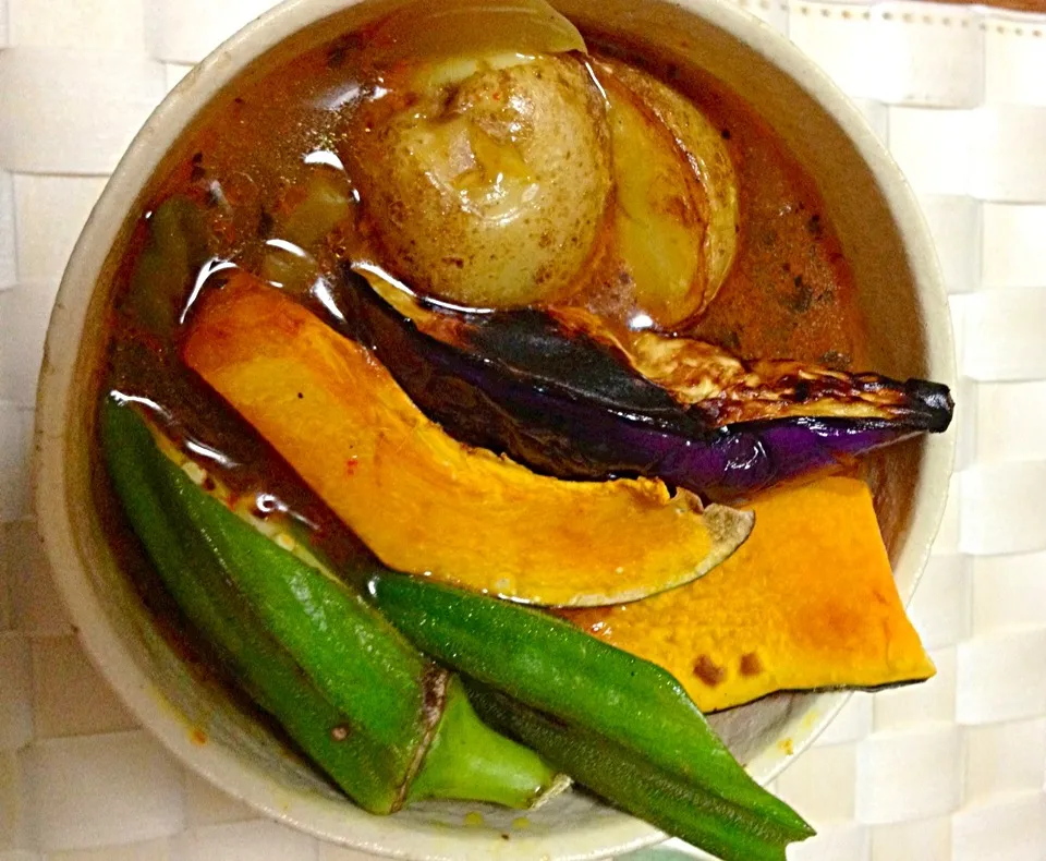 Snapdishの料理写真:夏野菜のスープカレー|おくおくさん