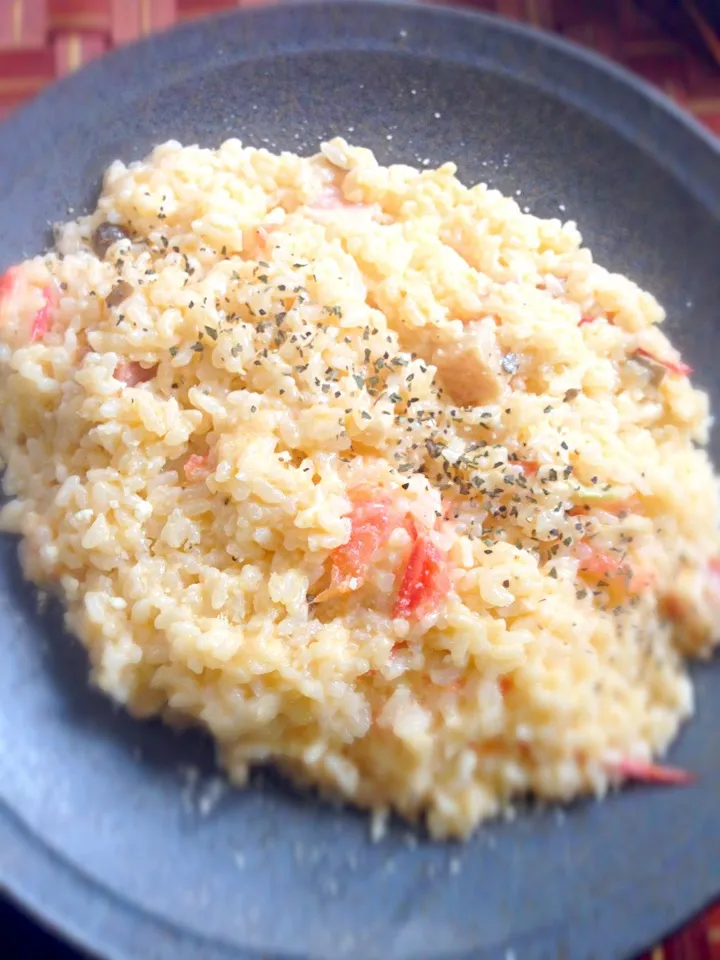 Tomato cream risotto🍅🍼ﾄﾏﾄｸﾘｰﾑﾘｿﾞｯﾄ|🌈Ami🍻さん