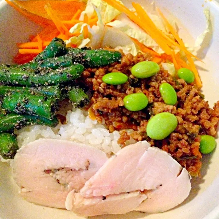 混ぜて食べる晩御飯|りんさん