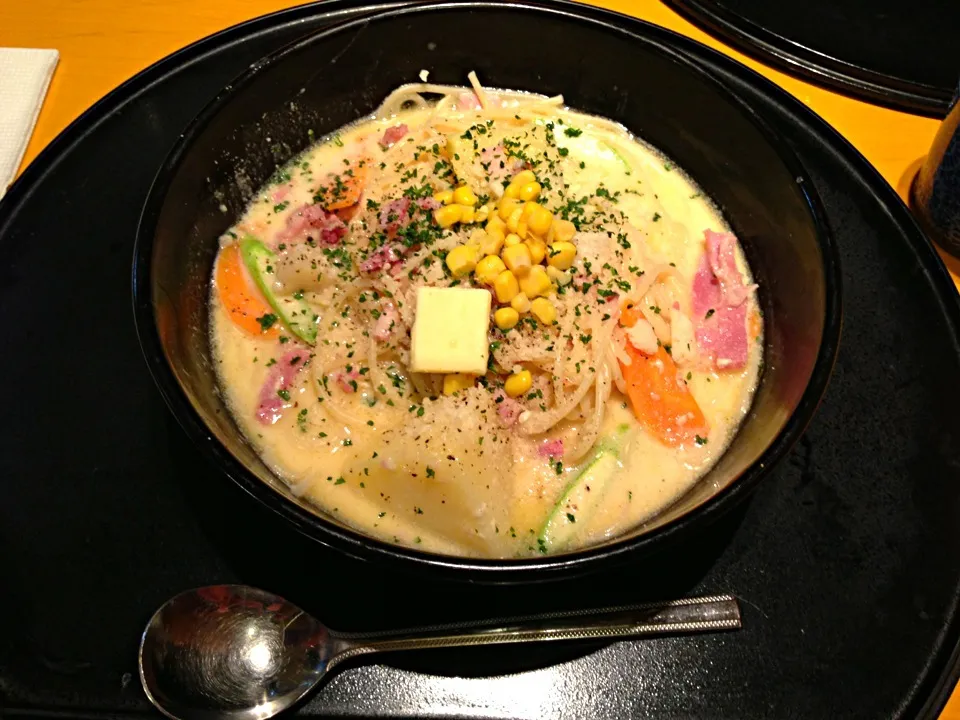 Snapdishの料理写真:北海道の贅沢スープクリームパスタ♢五右衛門|なっちさん