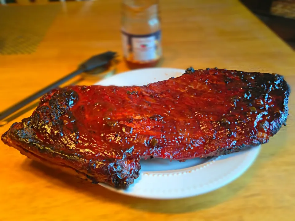 Snapdishの料理写真:Uncle Gary's Gourmet Candied Jalapeño BBQ spare ribs|Gary Langerさん