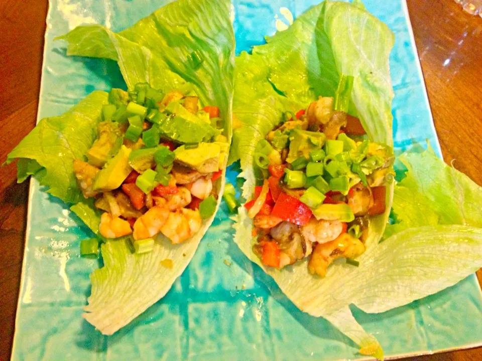 Shrimp and shittaki lettuce wraps|Gwen Hernandezさん