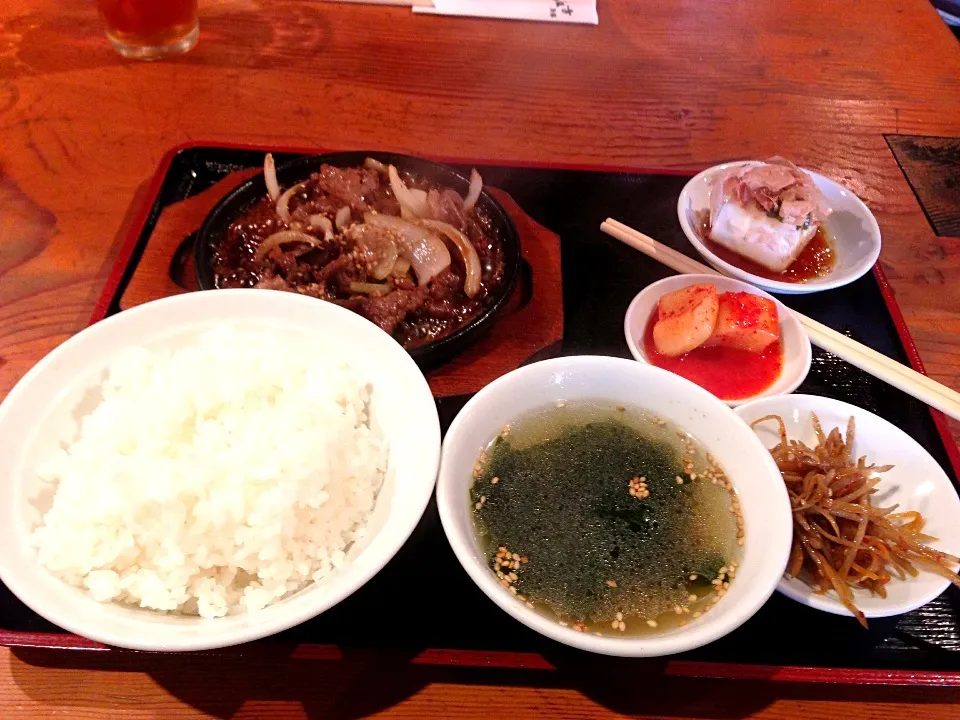 鉄板焼肉定食|ちびさん