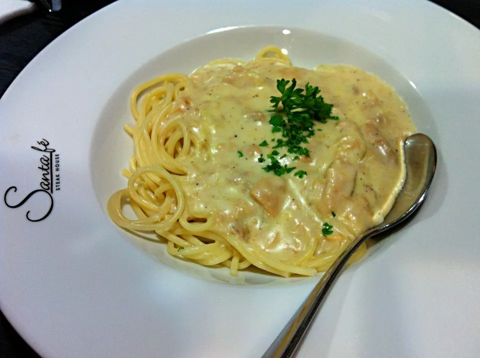 spaghetti cream sauce🍝|꒰✾꒱˚°꒰ben꒱°˚꒰✾꒱さん