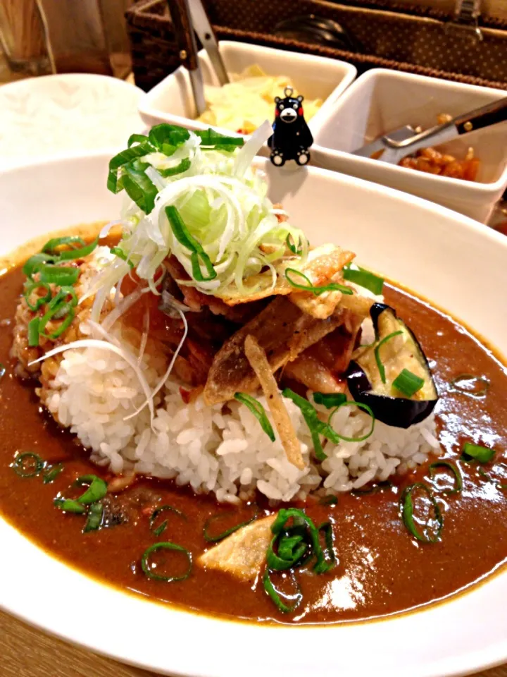 Snapdishの料理写真:松坂牛のスジ・ネギカレー！大盛りで！2013#208|大阪カレー部長さん