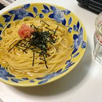 Snapdishの料理写真:明太子の和風スープパスタ|あやにゃんさん